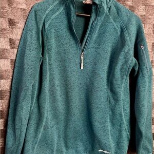 Women’s Eddie Bauer Teal Quarter-Zip Sweater size xl